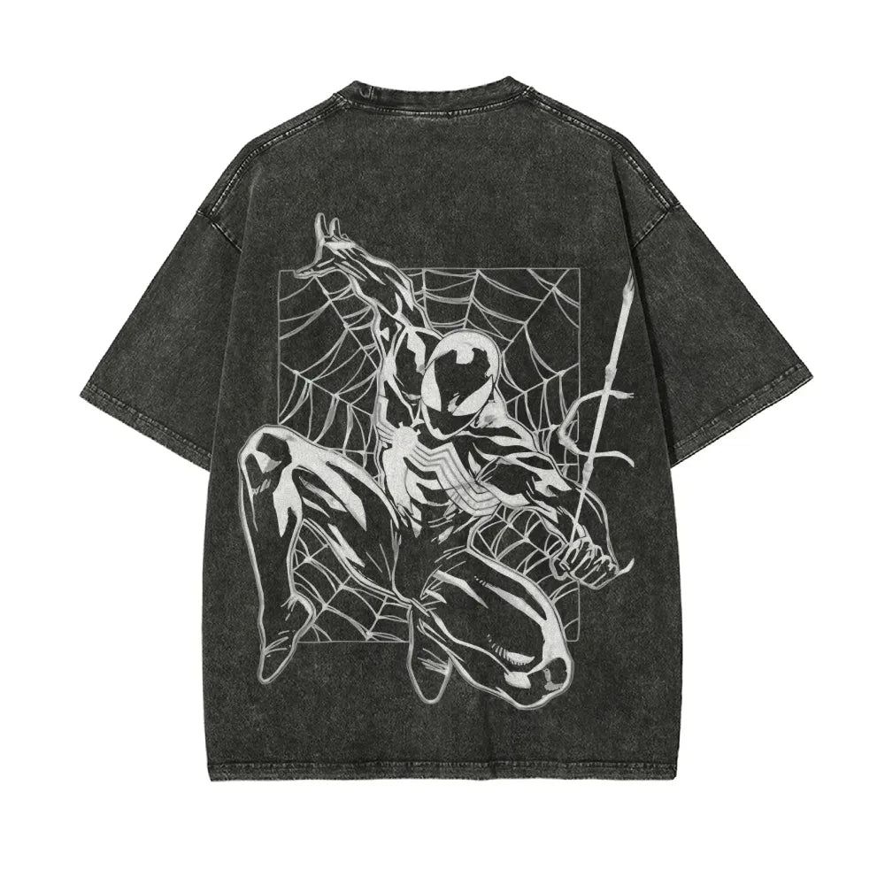 イタリア館　BLACK SPIDER ボッチョーニTシャツ Lサイズ Noir Slinger Graphic T-shirt - Cotton Oversized Tee – SpideyThreads