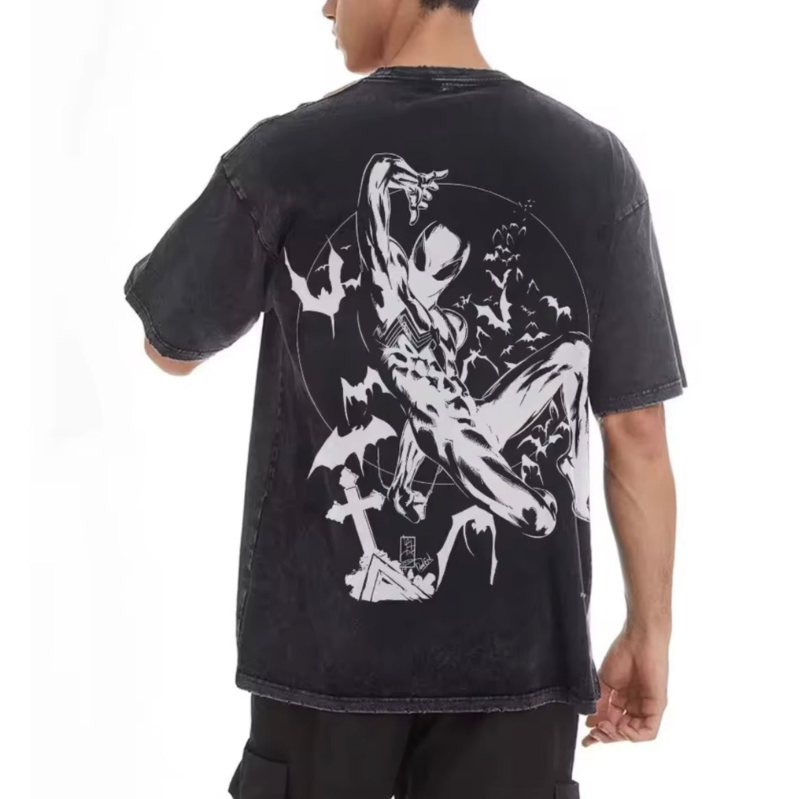 Symbiosis Graphic T-Shirt- Cotton Oversized Tee – SpideyThreads
